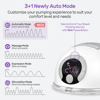 Wearable Electric Breast Pump Hands-Free Large Suction