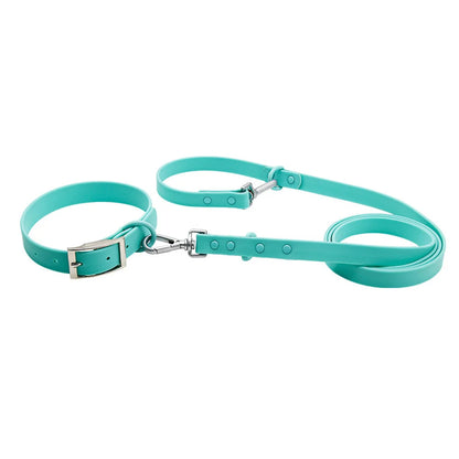 Pet Collar Leashes Set Waterproof Soft Adjustable Pet Collar Dog Leash Outdoor Walk Rope Supplies