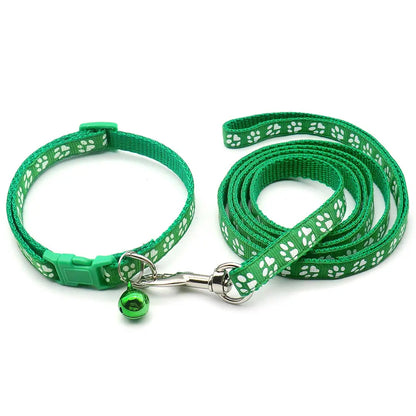 1pc Cute Dog Leash and Collar Set 1.2M for Puppy Cat Traction Rope Dog Collar Harness Durable Walking Pet Supplies Anti-lost