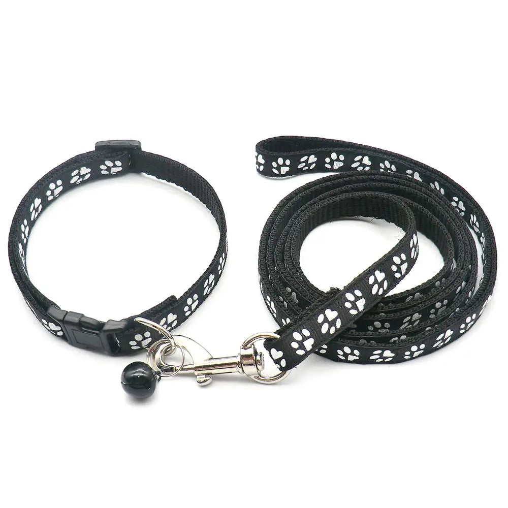 1pc Cute Dog Leash and Collar Set 1.2M for Puppy Cat Traction Rope Dog Collar Harness Durable Walking Pet Supplies Anti-lost