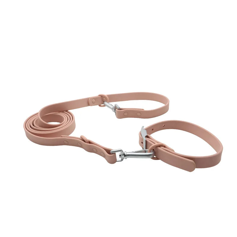 Pet Collar Leashes Set Waterproof Soft Adjustable Pet Collar Dog Leash Outdoor Walk Rope Supplies