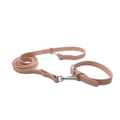 Pet Collar Leashes Set Waterproof Soft Adjustable Pet Collar Dog Leash Outdoor Walk Rope Supplies