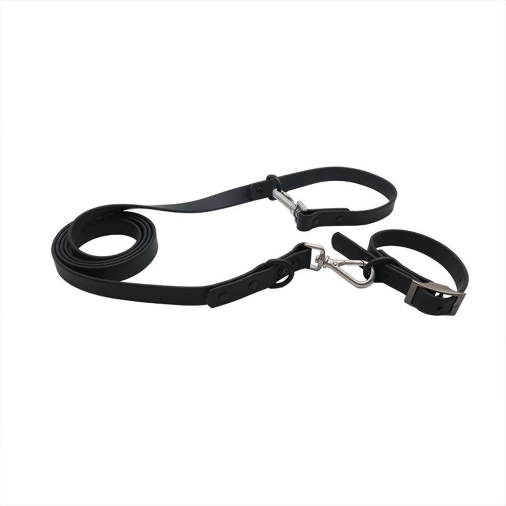 Pet Collar Leashes Set Waterproof Soft Adjustable Pet Collar Dog Leash Outdoor Walk Rope Supplies