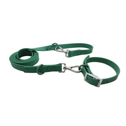 Pet Collar Leashes Set Waterproof Soft Adjustable Pet Collar Dog Leash Outdoor Walk Rope Supplies